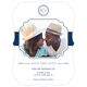 White and Navy Initial Connection Photo Save the Date Cards Image 3 of 6